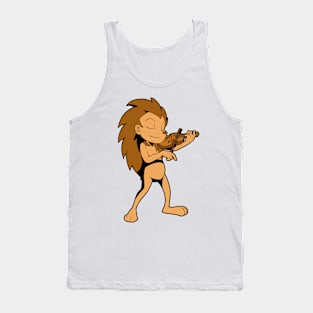 Cartoon hedgehog plays the violin Tank Top